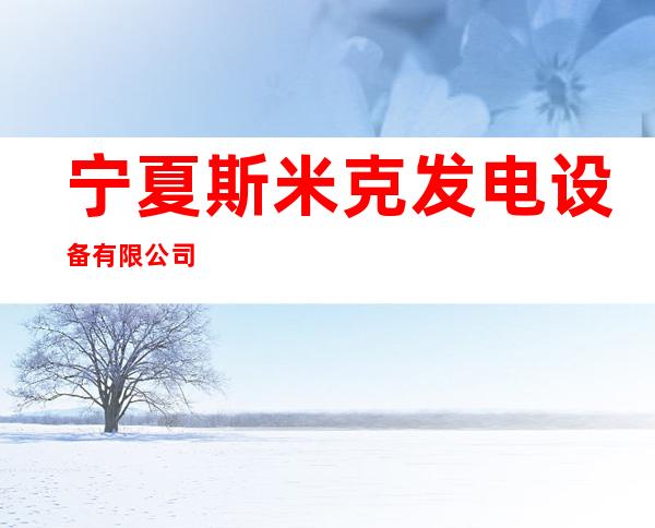 宁夏斯米克发电设备有限公司